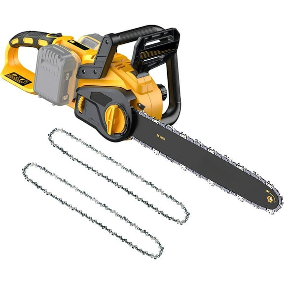 16-Inch Brushless Chainsaw, 40V (2 x 20V MAX) Cordless Battery Powered Chain Saw Compatible DeWALT Battery, Ideal for Wood/Tree Cutting, Pruning, Tool Only (Battery Not Included)
