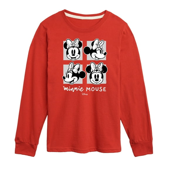 Disney - Mickey & Friends - Minnie Mouse's Expressions - Toddler And Youth Long Sleeve Graphic T-Shirt