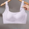 thumbnail image 5 of ZNQHFRE Women’s Wireless Full Coverage Bra, Custom Shaping Comfort No Underwire Everyday Seamless Bra Light Violet 3XL, 5 of 5