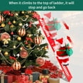 thumbnail image 3 of Venoro Christmas Tree Decorations Santa Claus Climbing Ladder Electric with Light and Music, White, 3 of 14