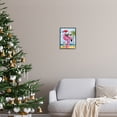 thumbnail image 3 of Stupell Industries Flamingo Tropical Christmas Holiday Painting Black Framed Art Print Wall Art, 11 x 14, 3 of 9