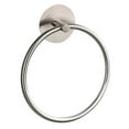 thumbnail image 1 of 1 piece oval stainless steel towel ring without punching, bathroom towel rack hanging ring - silver, 1 of 5