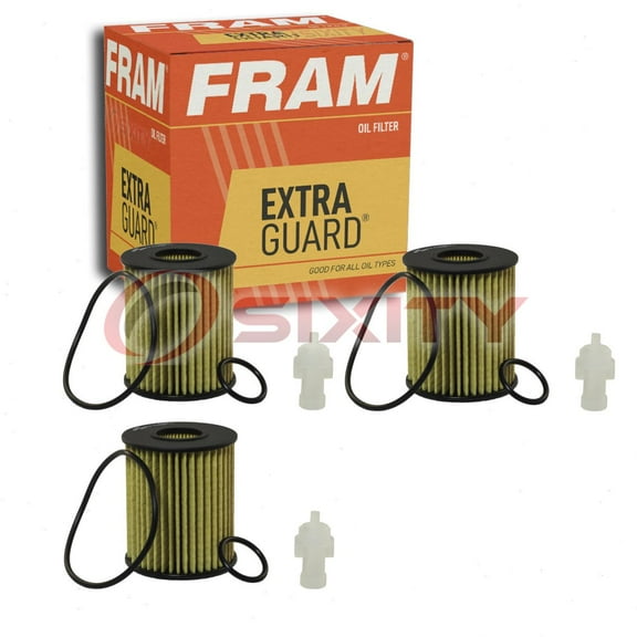 3 pc FRAM CH10158 Extra Guard Engine Oil Filters for 10-30200 21-8060 E5205 LF643F M1C-257A P7008 Oil Change Lubricant Filters Fits select: 2010-2023 TOYOTA 4RUNNER, 2006-2023 LEXUS IS