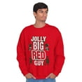 thumbnail image 4 of Christmas Jolly Big Red Guy Elves Men's Crewneck Sweatshirt Brisco Brands S, 4 of 6
