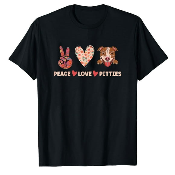 AALJY Pitties Paix Amour Symbole de Paix Pitbull Bulldog Lo