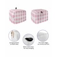 thumbnail image 2 of Pink Plaid Toaster Cover 4 Slice, Spring Farmhouse Buffalo Checkered Dustproof Bread Machine Oven Cover with Storage Pockets, Fits Most Kitchen Toasters Protector, 2 of 5