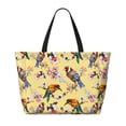 thumbnail image 2 of Xecao Beautiful Bright Birds And Flowers for versatile beach bag for women includes zipper pockets and waterproof material, ideal for vacations and adventures., 2 of 7