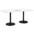 thumbnail image 2 of KFI Studios Whiteboard 2.5' x 6' Dining Table, Black Base, White, 2 of 2