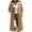 Khaki, variant on SwiftWear Women's Long Hooded Coat Single-Breasted Button Front Jacket with Pockets, Casual Outerwear for Fall and Winter Seasons