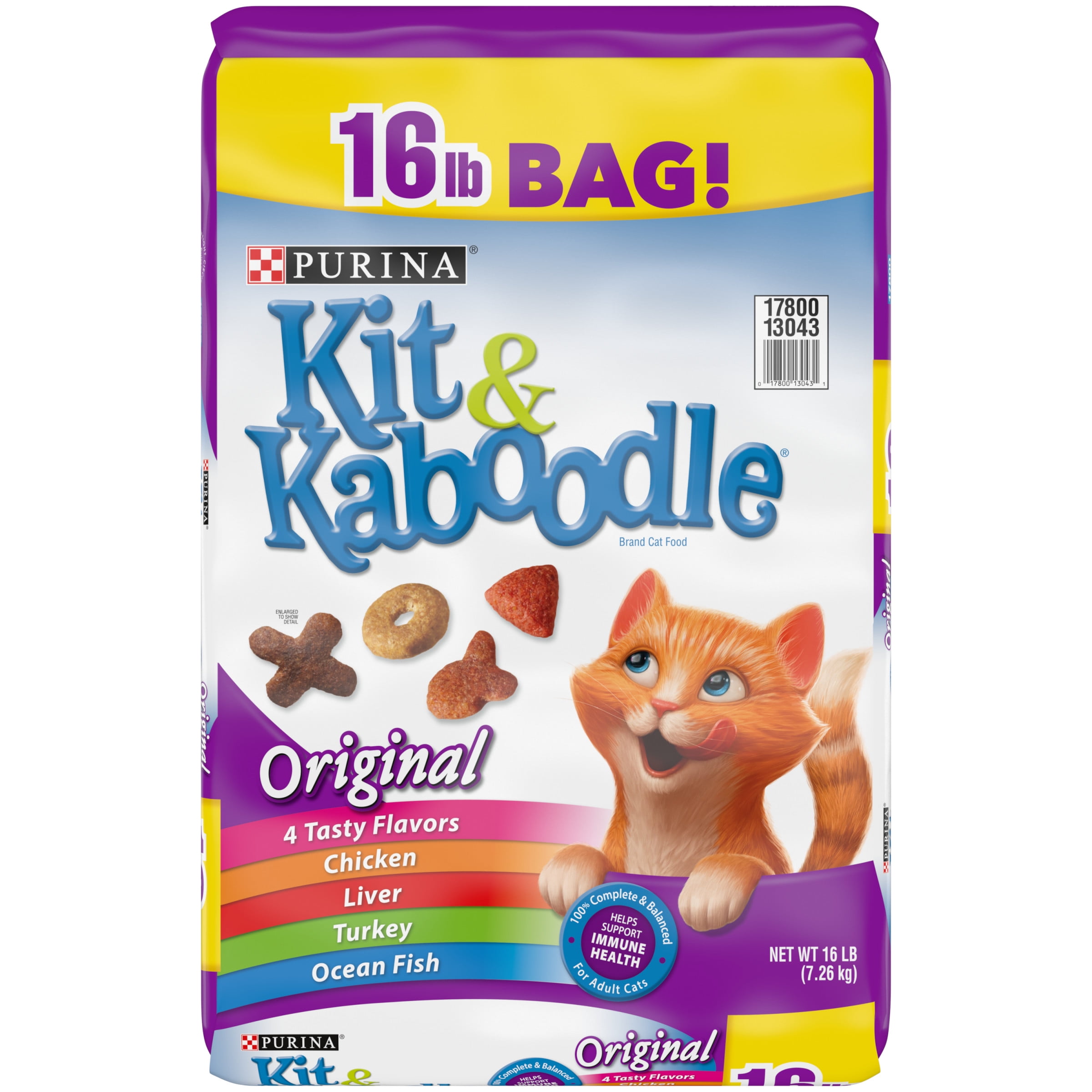 Purina Kit & Kaboodle Original Dry Cat Food, 16 lb Bag