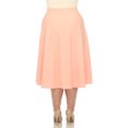 thumbnail image 3 of White Mark Women's Plus Size Flared Midi Skirt, 3 of 6