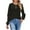 Black, variant on Kaemgyyd Womens Long Sleeves Ribbed Tops Casual Knit Tunic Shirts Fashion Crewneck Button Work Blouses Fall Winter Clothes