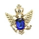 thumbnail image 1 of Broche de águila de cristal con forma de botón para camisa, accesorio para traje, para hombre y mujer Dorado + azul, 1 of 9
