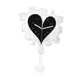 thumbnail image 4 of CarpNettore Acrylic Wall Clock with Arabic Numerals, Silent Movement, Heart Shape Decorative Silver, 4 of 9