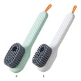 thumbnail image 4 of Decodeary Multifunction Shoe Brush Liquid Adding Soft-bristled Clothes Stain Remover Dispensing Brushes Home Cleaning Tools White 1Set, 4 of 6