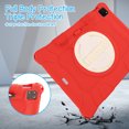 thumbnail image 4 of Case for Apple iPad Pro 11 5th 4th 3rd 2nd 1st Gen/ iPad Air 11 2024 M2/Air 4 5, Soft Silicone Drop Protection Rotating Kickstand with Shoulder Strap Pencil Holder Kids Friendly Lightweight, Red, 4 of 6