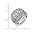 thumbnail image 3 of Solid 925 Sterling Silver and CZ Cubic Zirconia Anniversary Ring Band Size 5.5, 3 of 4