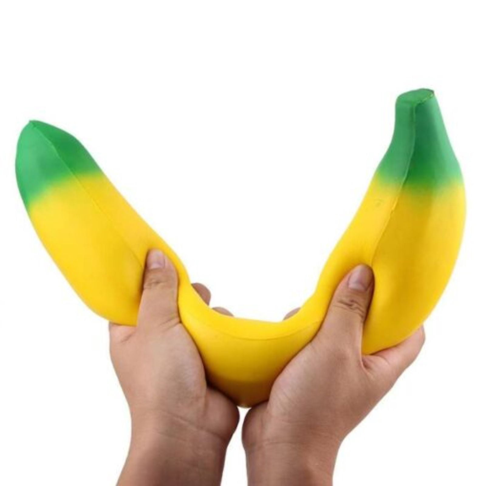 Giant Yellow Banana Squishy Toy - Large 14 inch Slow Rebound Stretchy Banana Stress Relief Fidget Toy Fruit Sensory Play for Kids & Adults