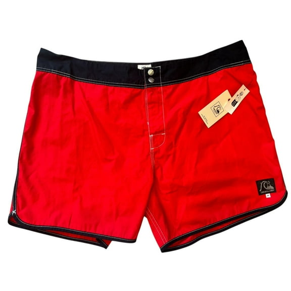 Quiksilver Original Scallop Snap 16" Swim Shorts Red Size 40
