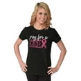 thumbnail image 4 of Pray For A Cure Breast Cancer Aware Womens Slim Fit Graphic Tee Brisco Brands L, 4 of 5