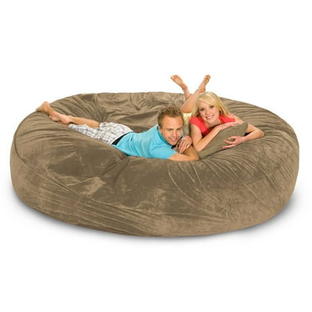 Relax Sack 8 Ft Microsuede Foam Bean Bag Sofa