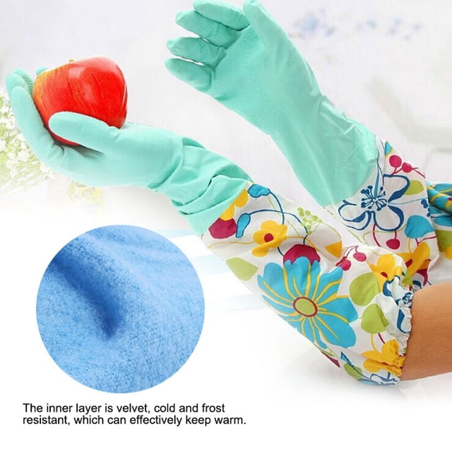 Guantes de Lavavajillas Calientes Resistentes A Las Heladas, Guantes de Lavaplatos de Terciopelo A Prueba de Manchas a Prueba de Agua, Para Parto Domémico