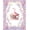 Pink Purple, Pattern 1, variant on ODIKA Storybook Whimsical Medallion With Transitional Floral Carousel Trim for Guest Room, Lounge, Apartment, Non-Slip Low Profile