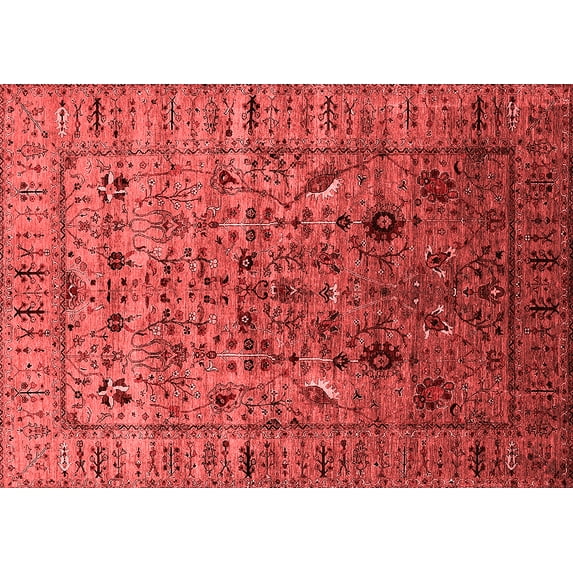 Ahgly Company Indoor Rectangle Oriental Red Industrial Area Rugs, 6' x 9'