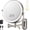 20x-nickel, variant on PETGLE 9" Wall Mounted Lighted Makeup Mirror,4000mAh Rechargeable Double Sided 1X/20X Magnifying Mirror with Light,Touch Dimmable,Extended Arm 360 Rotation Wall Mounted Makeup Mirror 3 Color Lights-B