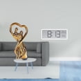 thumbnail image 2 of Figura de pareja, escultura de enamorados, regalo de aniversario, adorno familiar, reloj de pared digital con , temperatura y humedad p, 2 of 8