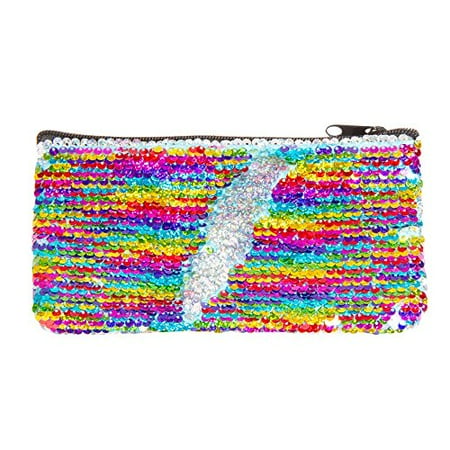 Style.Labs Magic Mini Sequin Pouch, Rainbow/Silver (76584)