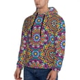 thumbnail image 3 of Naloa Mandala Men's Casual Hooded Collar Drawstring Hoodies Pullover Sweatshirts Casual Long Sleeve Shirts-X-Large, 3 of 7