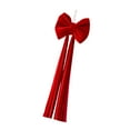 thumbnail image 1 of Adorno de lazo navideño, lazo extragrande decorativo artesanal de terciopelo para Navidad Rojo, 1 of 9