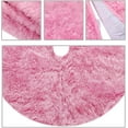 thumbnail image 2 of Faux Fur Christmas Tree Skirt, White Christmas Decorations for 5ft Christmas Tree Decoration (Pink, 36in), 2 of 11