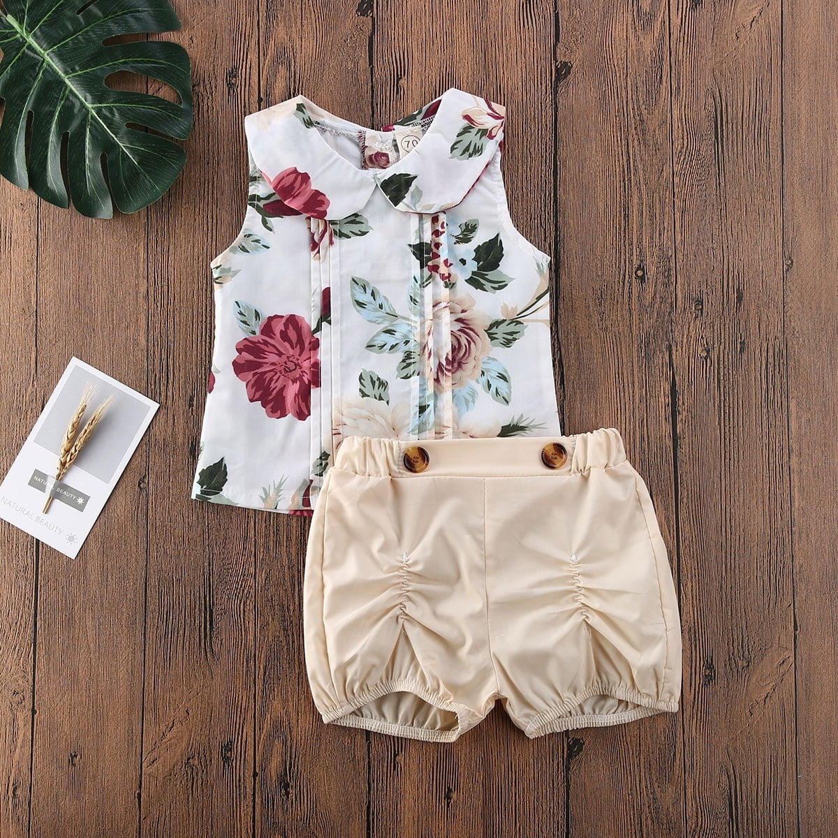 Newborn Baby Girls Summer Shorts Set 