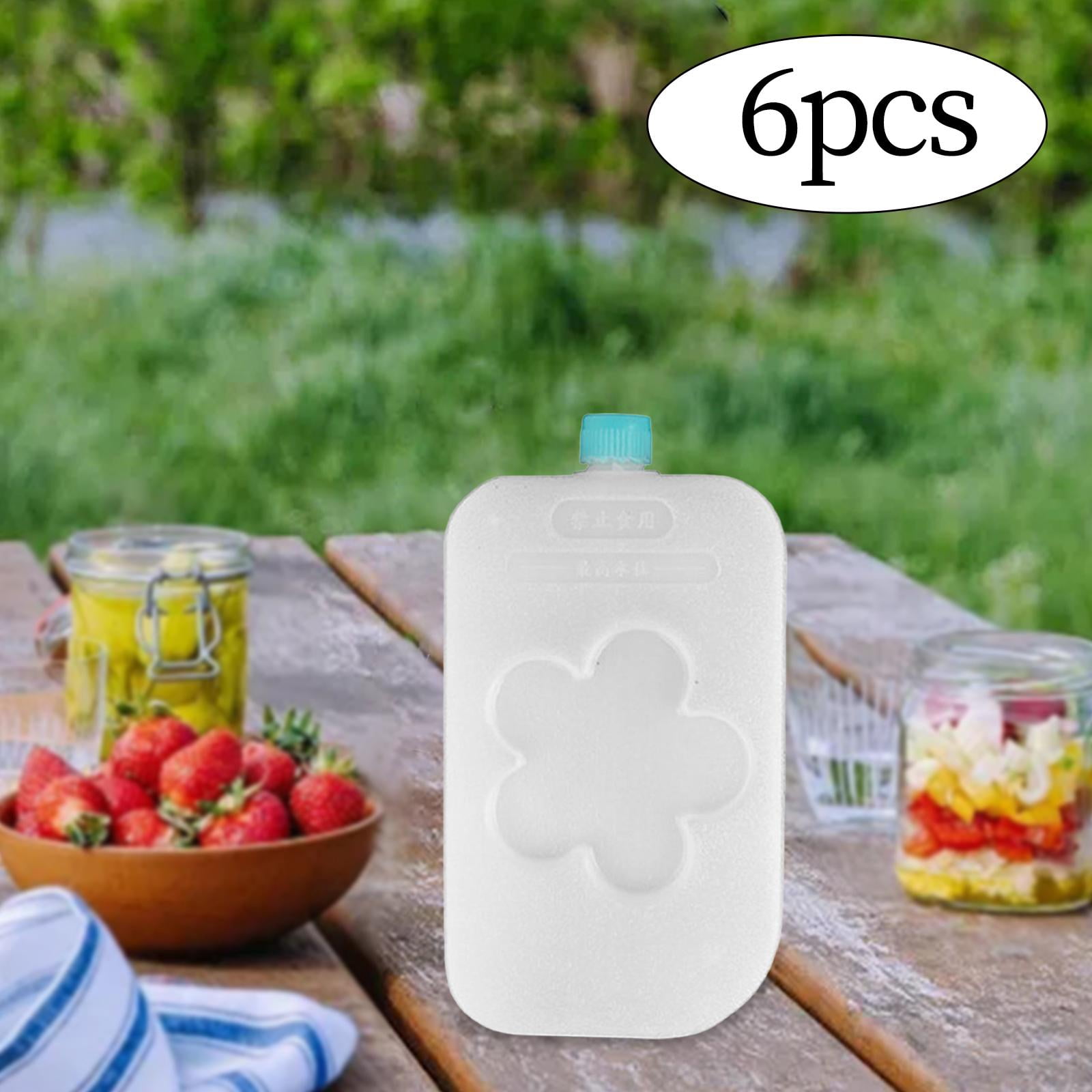 6x Freezer Packs Blocks Portable that Simply Stays Cooling Elements Ice Blocks Ice Pack for Hiking Picnic Family Outdoors 16.5cmx9cmx3cm