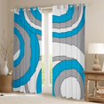 thumbnail image 2 of Homewish Abstract Stripes Boy Girl Black Out Curtains,Geometric Circle Curtains Pack of 2 (42x63 Each),Vintage Aesthetic Bedroom Curtains,Breathable Home Decor, 2 of 6