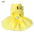 thumbnail image 3 of Methold Ropa para mascotas Chaleco con lazo de gasa Vestido Disfraz Regalo Ropa para mascotas Amarillo XXL, 3 of 6