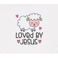 thumbnail image 3 of Inktastic Loved by Jesus Cute Baby Lamb Baby Bandana Bib, 3 of 4