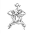thumbnail image 1 of Sterling Silver 18" .8mm Box Chain 3D Gemini Twin Zodiac Pendant Necklace, 1 of 2