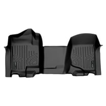 SMARTLINER 1st Row Custom Fit Floor Liners Compatible with 2007 - 2013 Chevrolet Silverado 1500 Double Cab