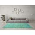 thumbnail image 3 of Ahgly Company Indoor Rectangle Abstract Light Blue Modern Area Rugs, 2' x 4', 3 of 4