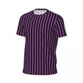 thumbnail image 5 of T Shirt For Men Halloween Print Gym Summer Purple Black Stripe Basic T-Shirts Novelty Tee Shirt For, 5 of 7