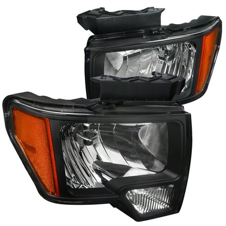 Lumina Euro Headlights - Spec-D Tuning 2009-2014 Ford F150 Euro Style Headlights Head Lamps 2009 2010 2011 2012 2013 2014 (Left + Right)
