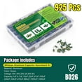thumbnail image 2 of maskred 925pack/lot Durable Electrolytic Capacitor Assortment - 36Values Aluminum ESR Low Capacitor Kit Large Capacity Wide, 2 of 6