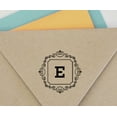 thumbnail image 4 of Printtoo Square Swirl Border Alphabet E Monogram Initial Self Inking Rubber Stamp Office Stationary, 4 of 6