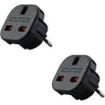 thumbnail image 1 of Pack Of X2 - English To France Plug Adapter - English French Adapter - Type G To Type C - Compact And Lightweight - Surge Protector, 1 of 5