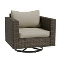 thumbnail image 6 of COOS BAY Lanai Chic Patio Rocking Swivel Cushioned Chair with Widened Rattan Weaving, 6 of 10