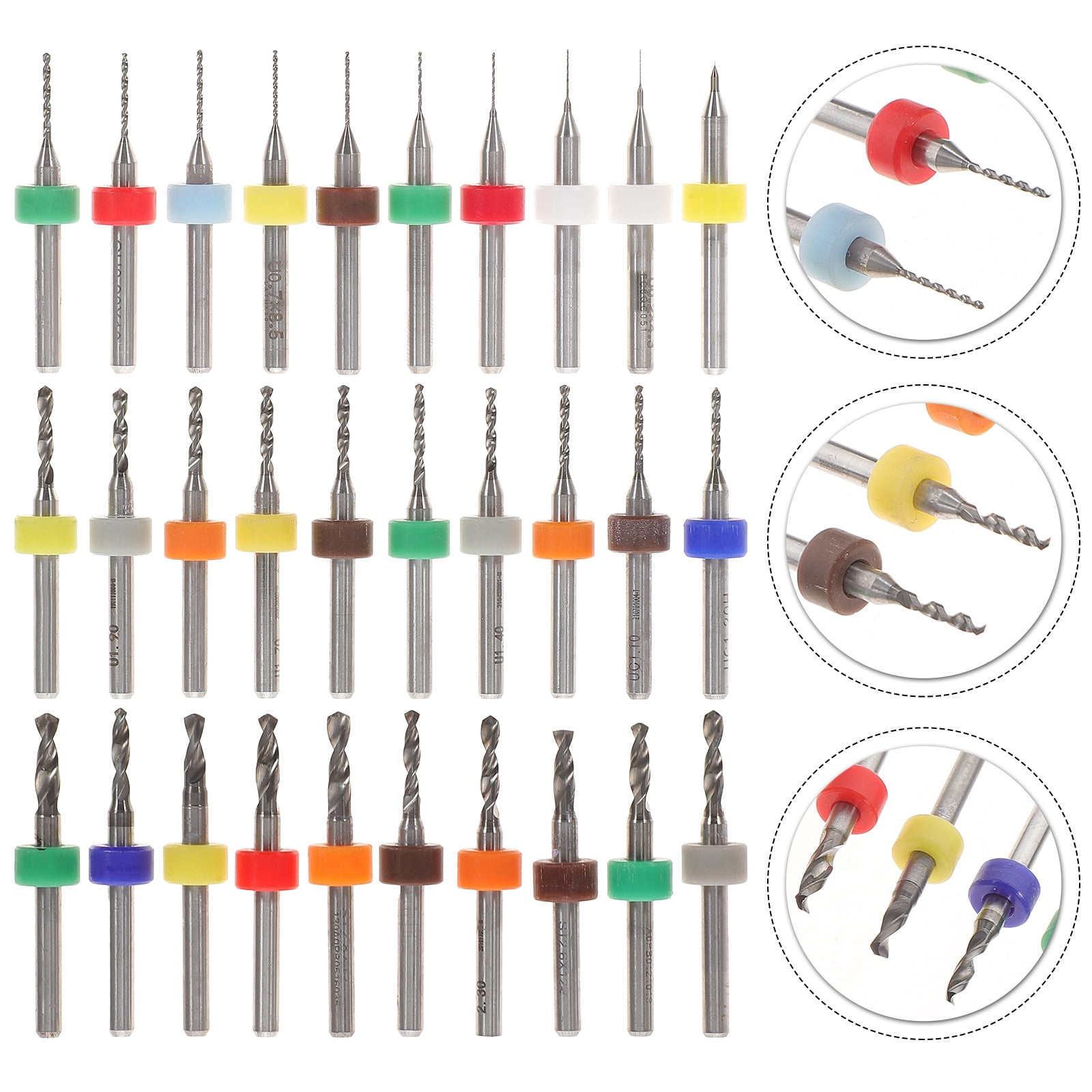 ifundom 30pcs Drill Bit Set Jewelry Drill Small Drill Bit Set for Circuit Board Jewelry Engraving