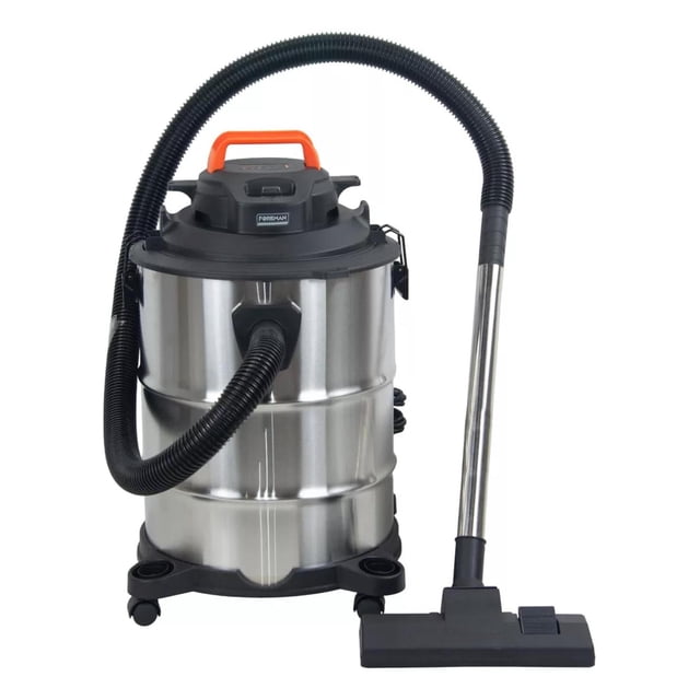 Aspiradora De Mano Foreman Industrial Acero Inoxidable Capacidad 35L Sólidos y Líquidos 2200W